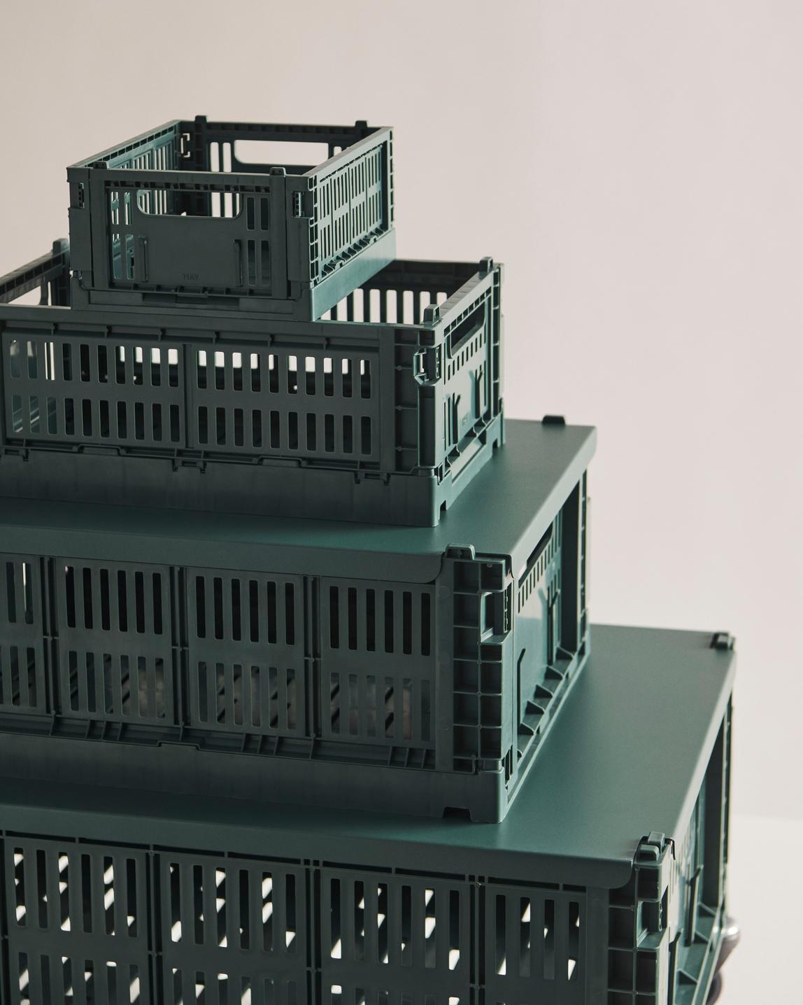 Colour Crate Plastic låg - Dark green